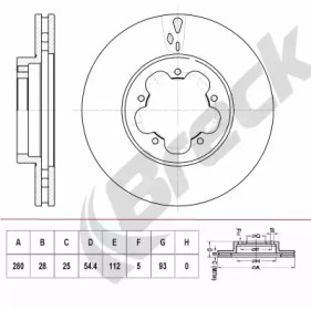 Тормозной диск BRECK BR 407 VA100